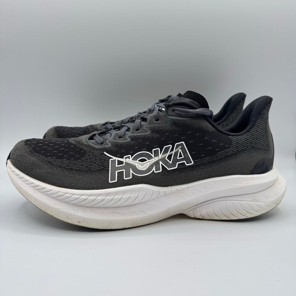 Hoka One One Mach 6 Black White Road Running Sneakers Men’s Size 11 - Picture 4 of 9